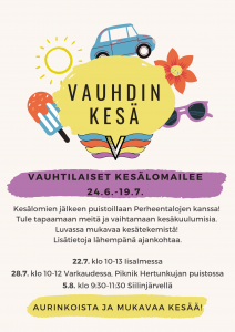 VAUHTI!-hankkeen Kesä Ja Syksyn Ryhmätoiminta - TATU Ry